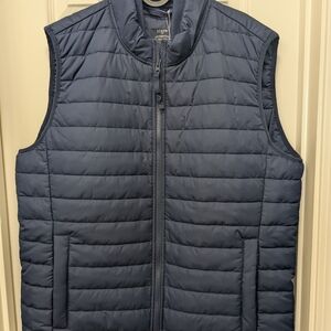 JCrew Outerwear Mens 3M Thinsulate Puffer Vest Navy Blue Size Large NWT